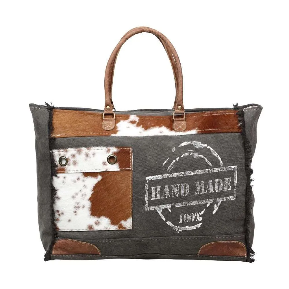 100% Handmade Print Weekender Bag