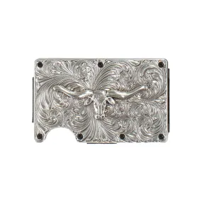 3D Belt Co Men's Longhorn Utility Wallet - Silver