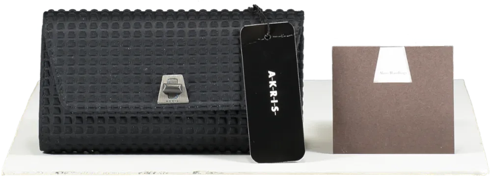 Akris Black Mini Anouk Clutch In Techno One Size