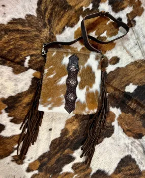 American Bison Cowhide Crossbody Purse