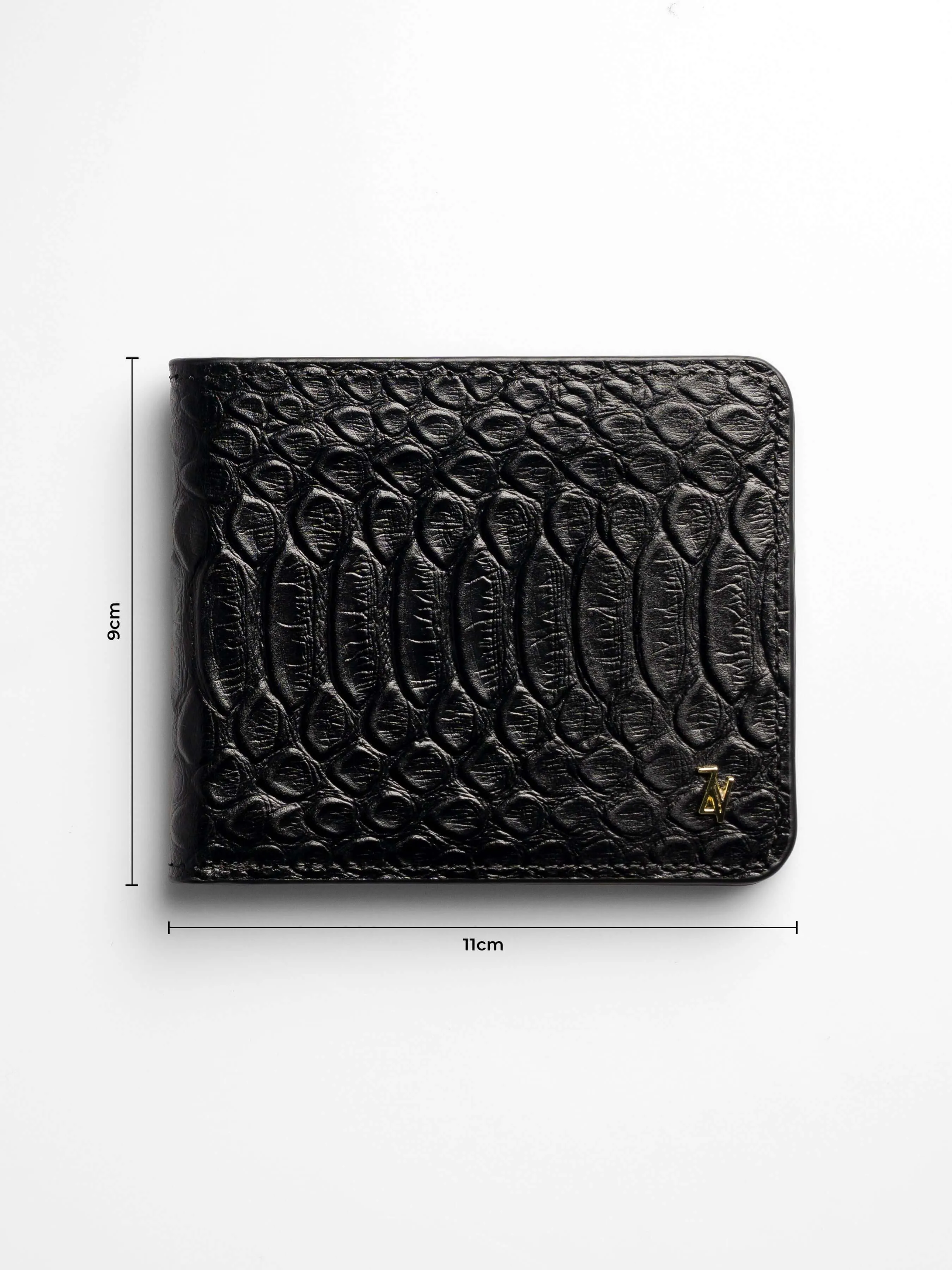 Artemis Python Wallet - Black and Red Leather