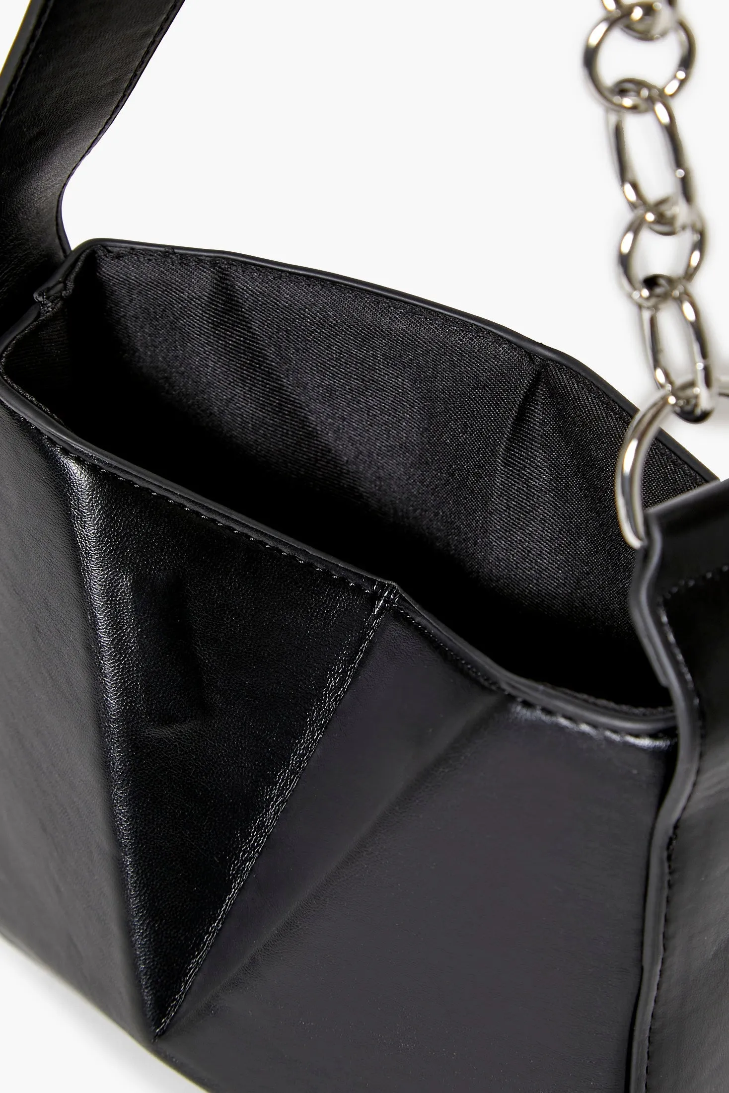 Asymmetrical Faux Leather Handbag