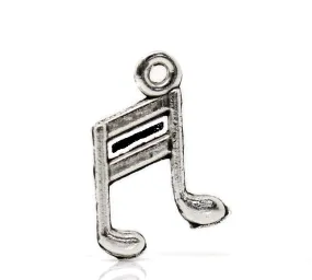 AVBeads Bulk Charms Music Charms 14mm x 10mm Silver Metal Charms 100pcs