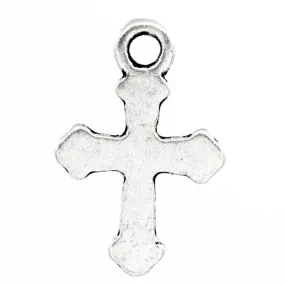 AVBeads Cross Charms Silver 19mm x 13mm Metal Charms 10pcs