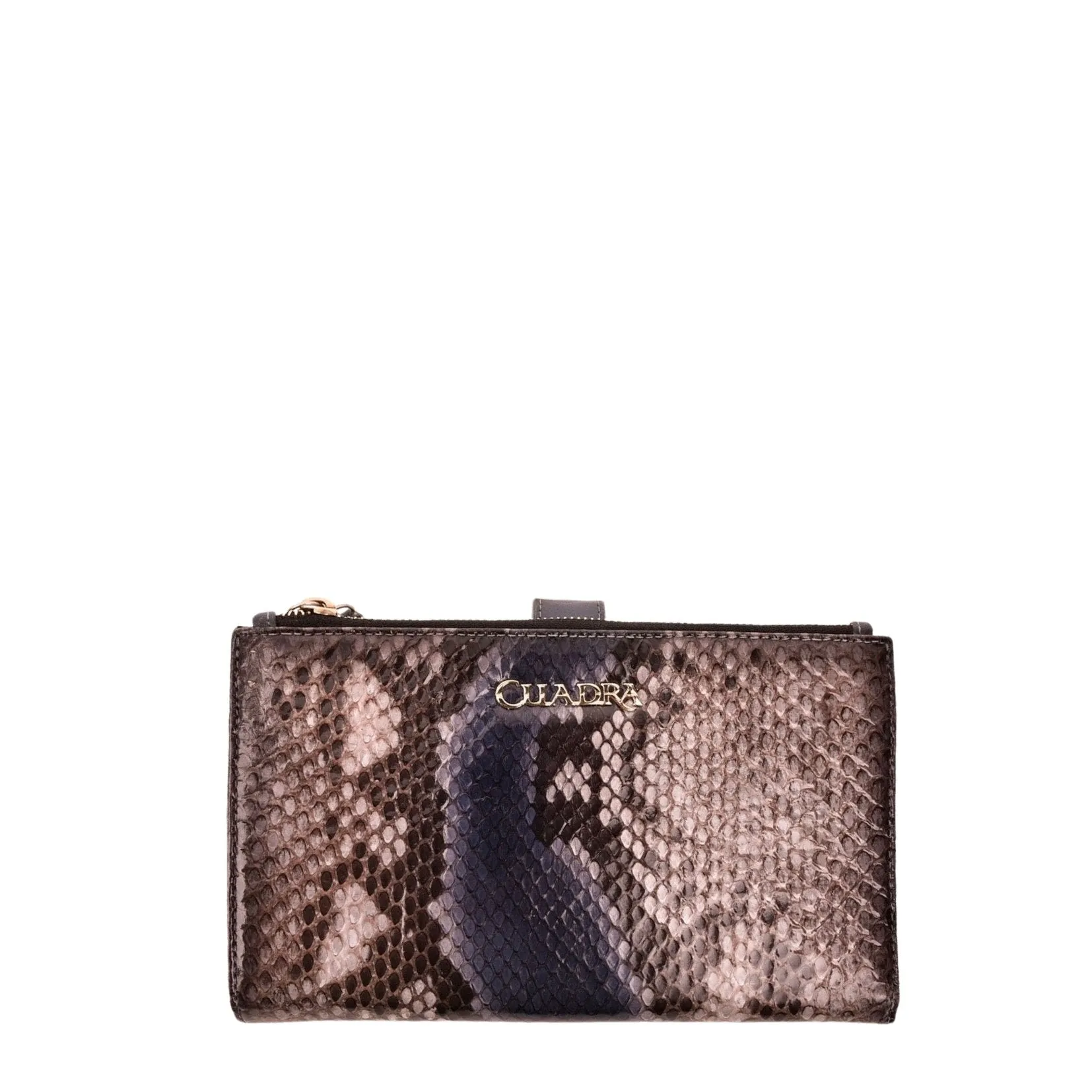 BD212PI - CUADRA NAVY FASHION PYTHON WRISTLET WALLET CLUTCH FOR WOMAN