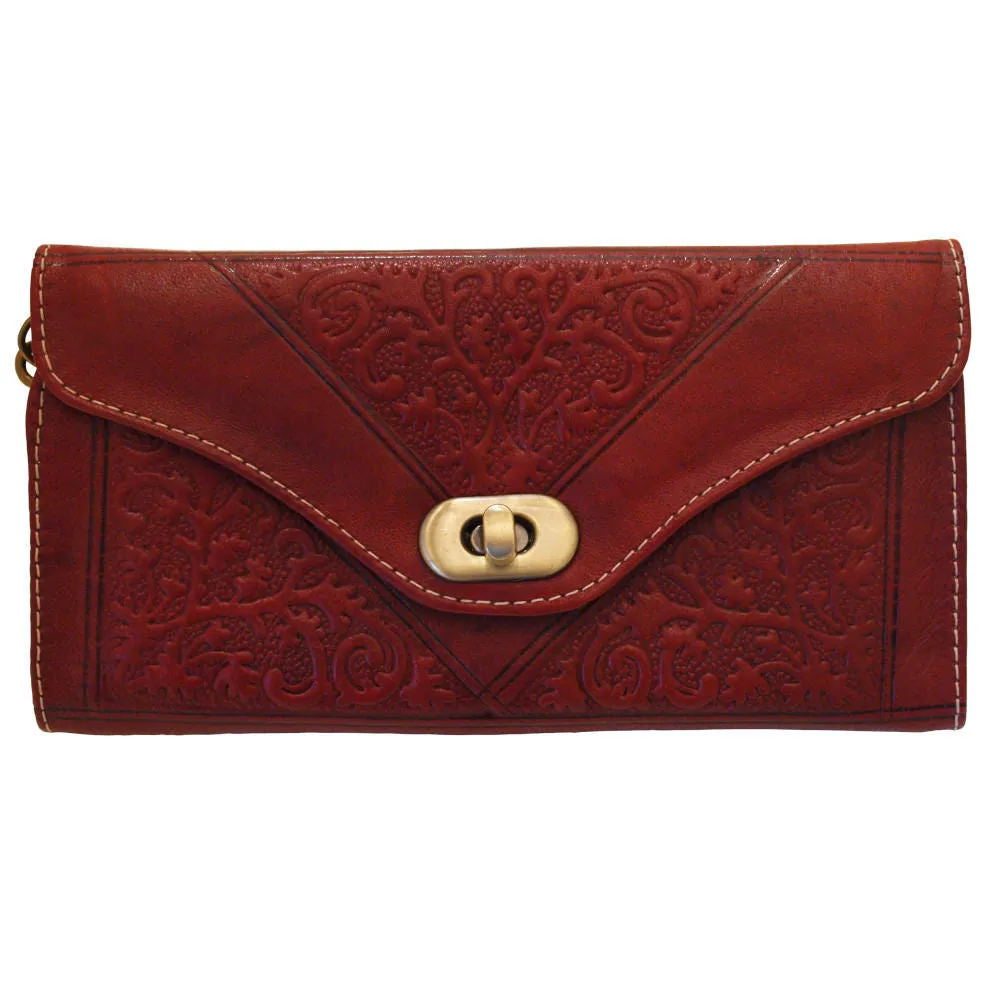 Berber Leather Leather Tri-fold Purse