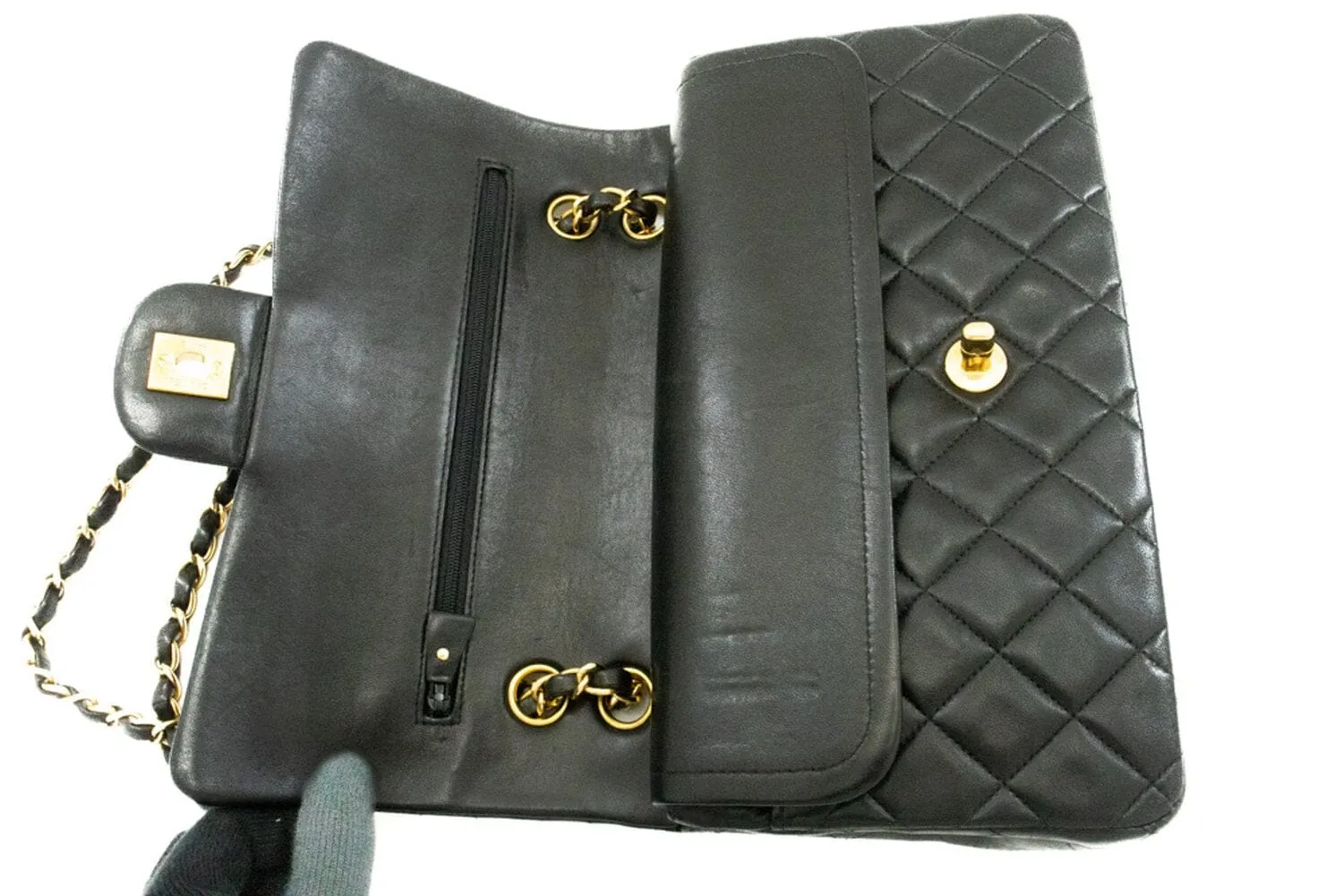 Black 1996-1997 medium Classic double flap bag