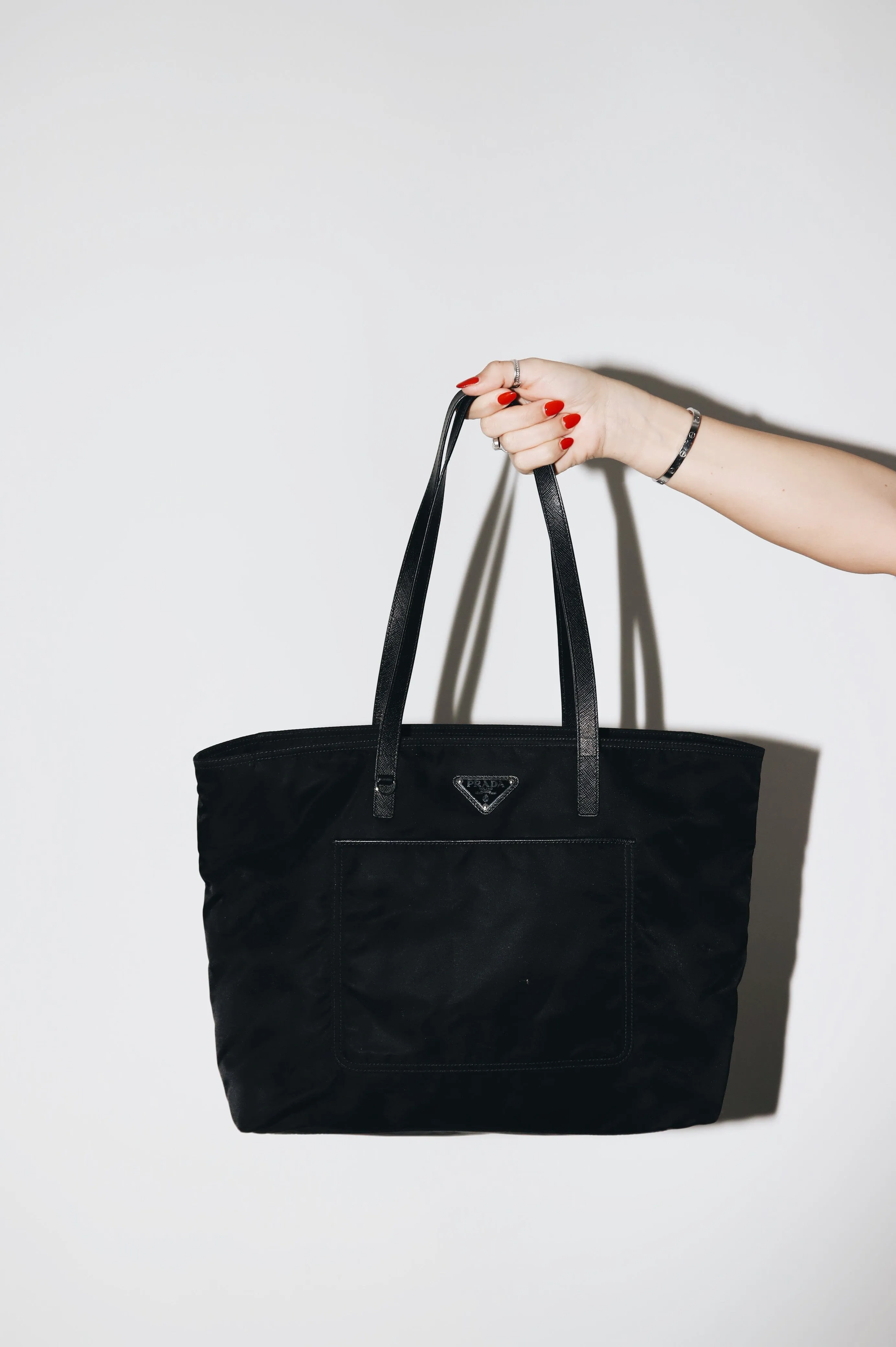 Black Tessuto nylon tote bag