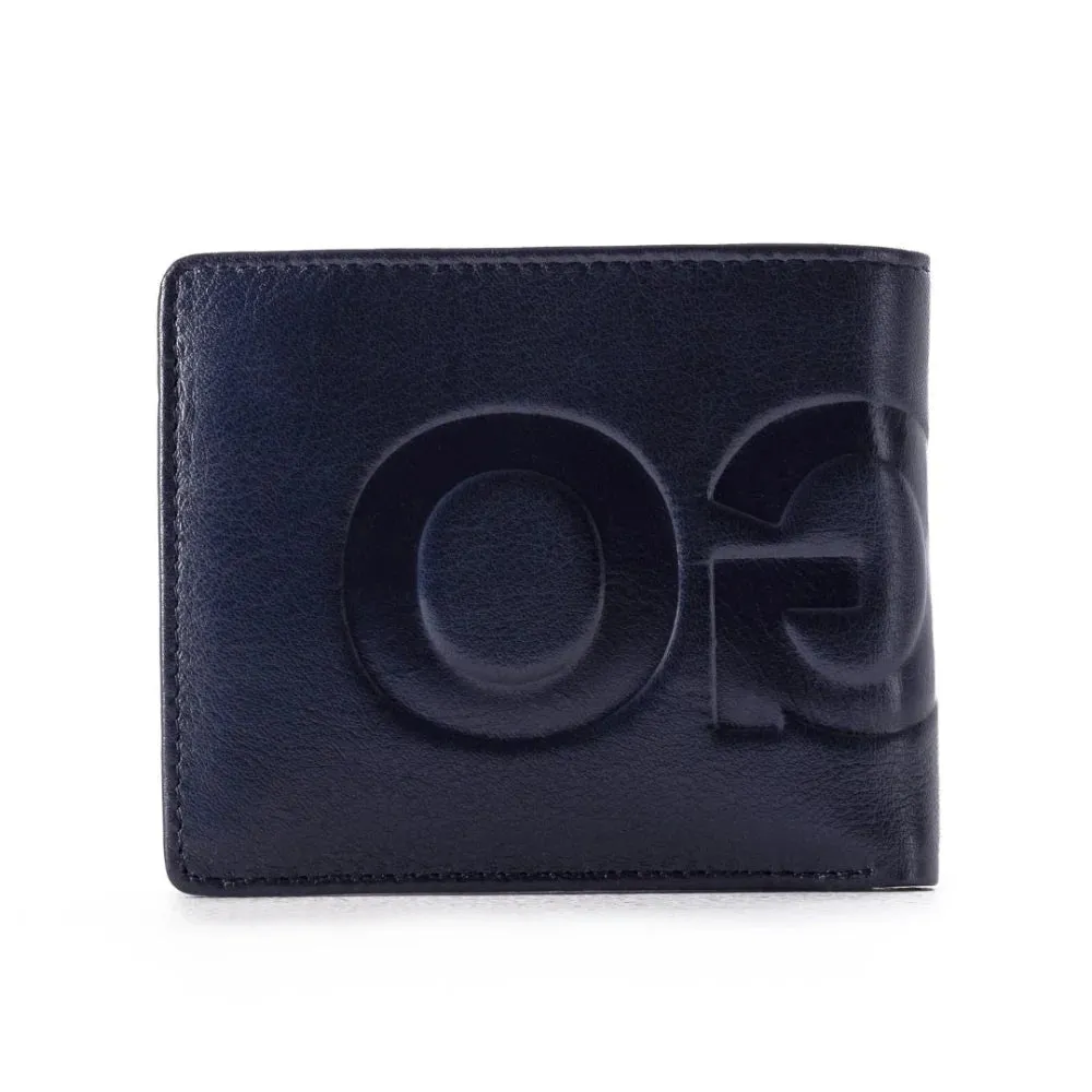 BOSS Printed HUGO logo Bi-Fold Wallet - NVY