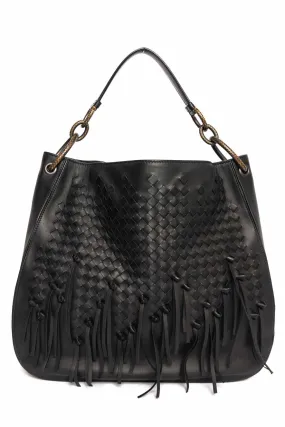 Bottega Veneta Intrecciato Loop Fringe Leather Hobo Bag