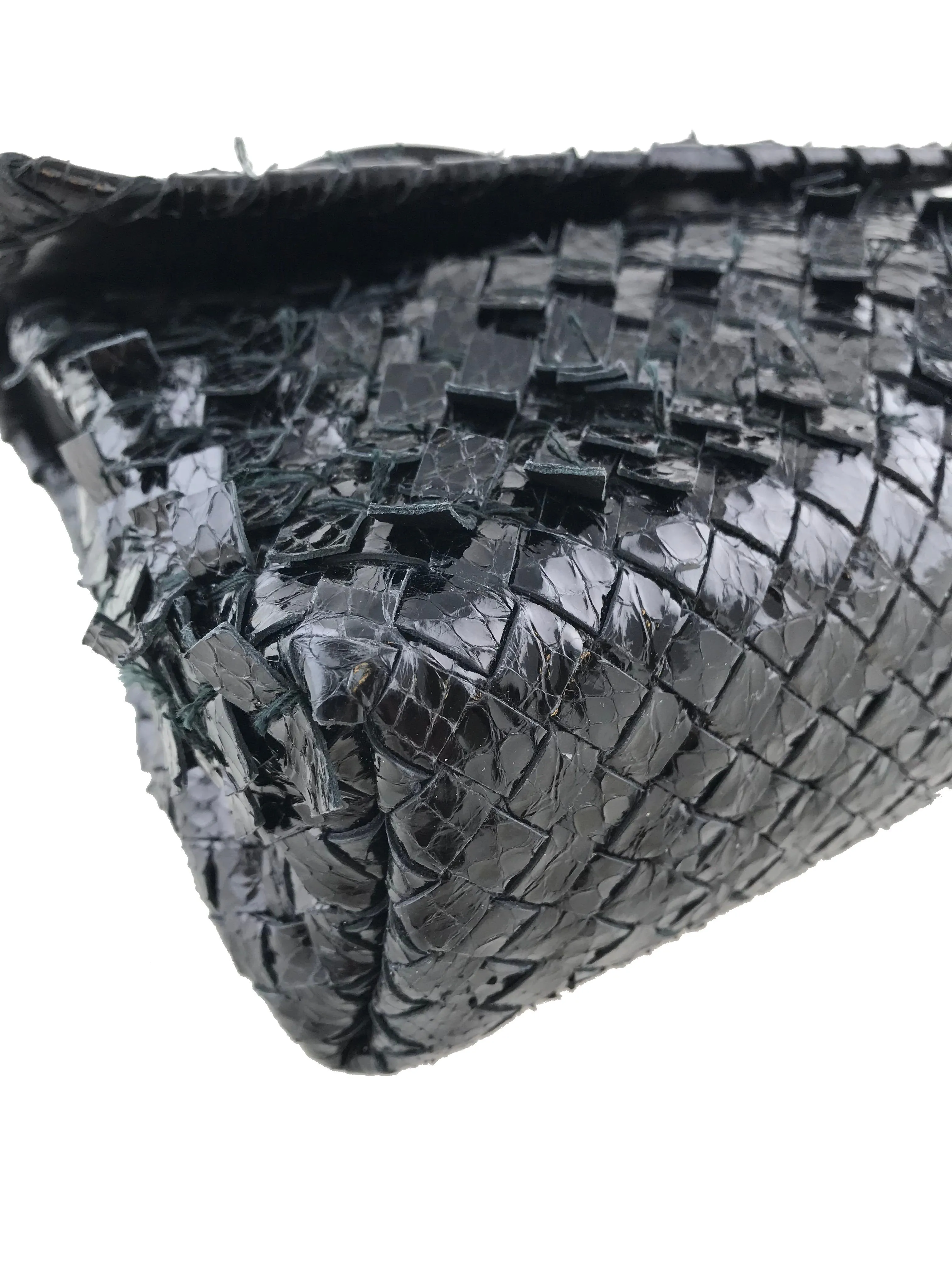 Bottega Veneta Olimpia Small Snakeskin Intrecciato Shoulder Bag