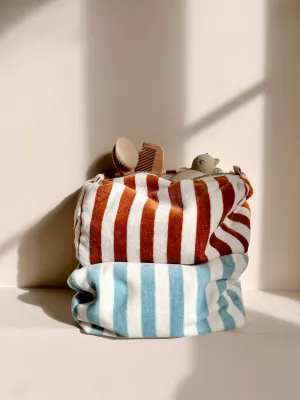 Caramel Stripes Vic Wash Bag