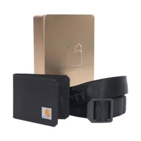 Carhartt Men's Belt and Wallet Tin - Black