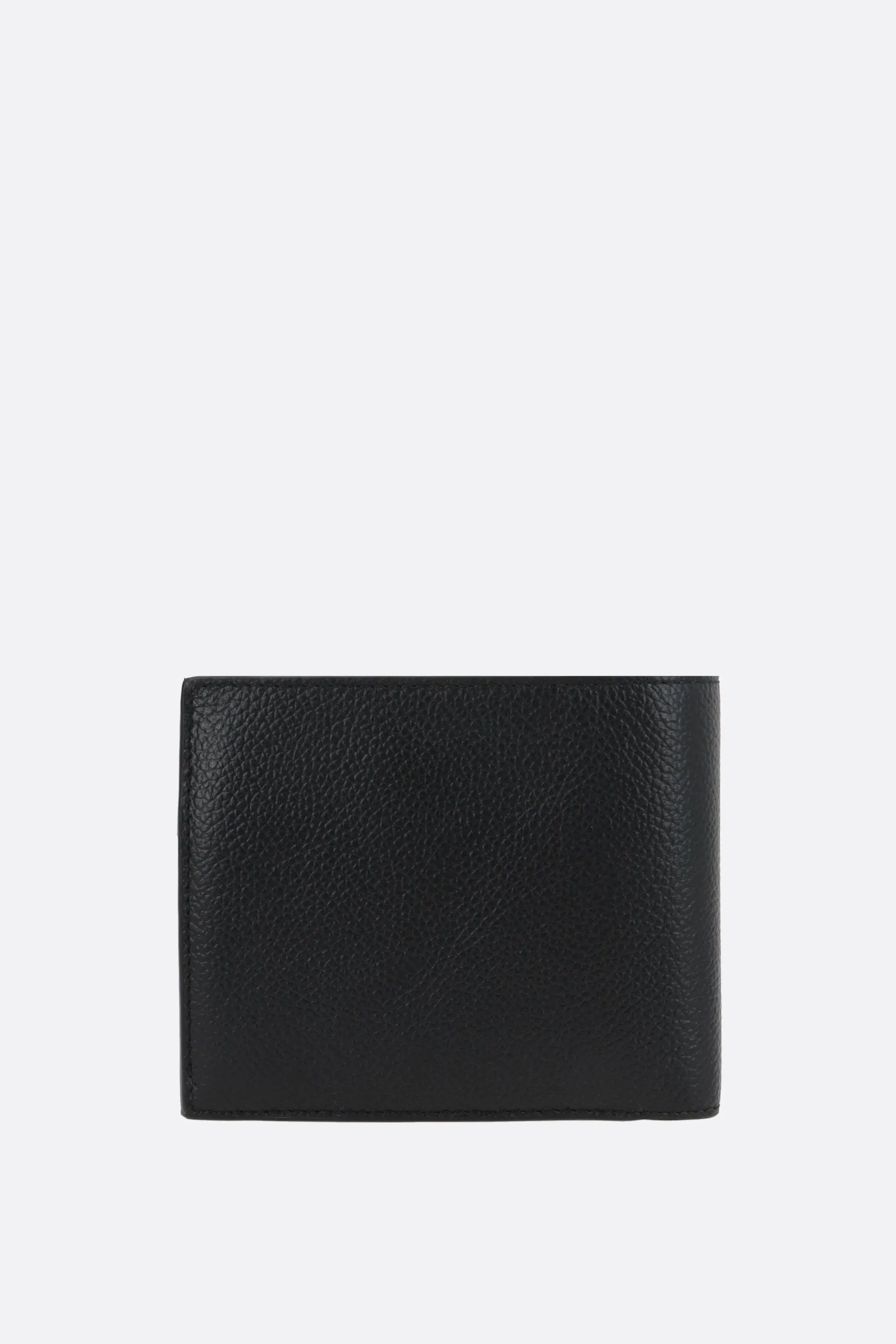 Cash Square grainy leather billfold wallet