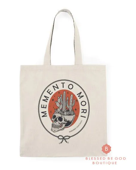 Catholic Canvas Tote, Memento Mori