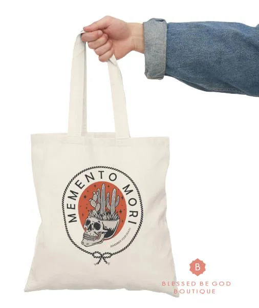 Catholic Canvas Tote, Memento Mori