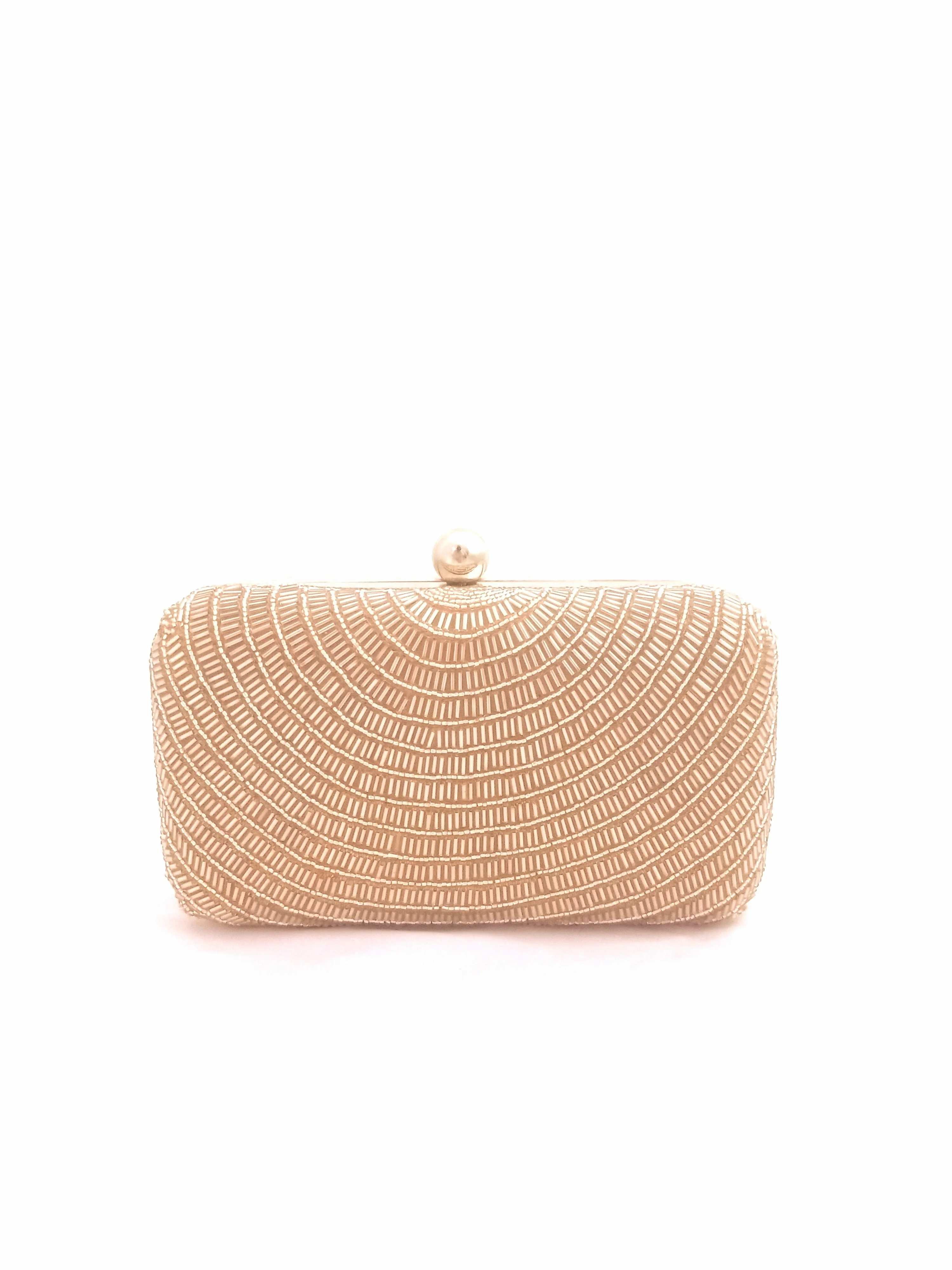 Classic Gold Pearl Clutch  - Rent