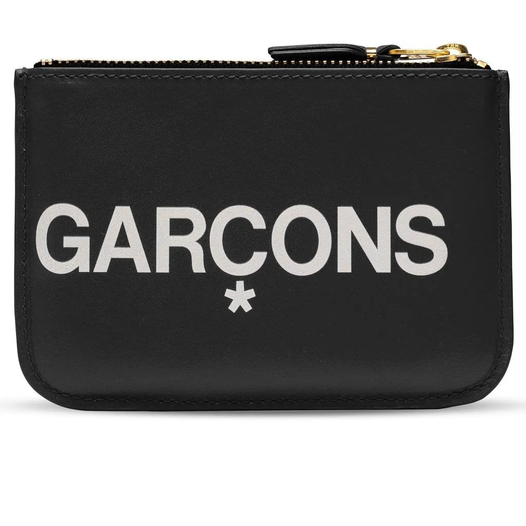 Comme des Garcons Huge Logo Wallet - Black