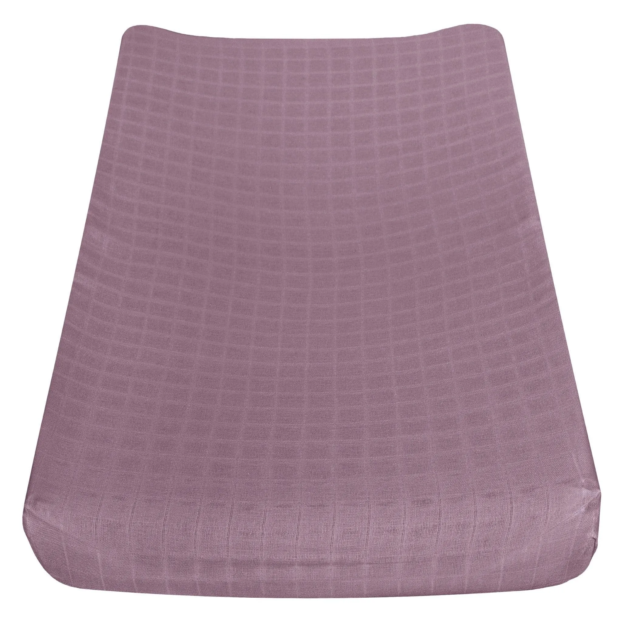 Cotton muslin change pad cover - plum