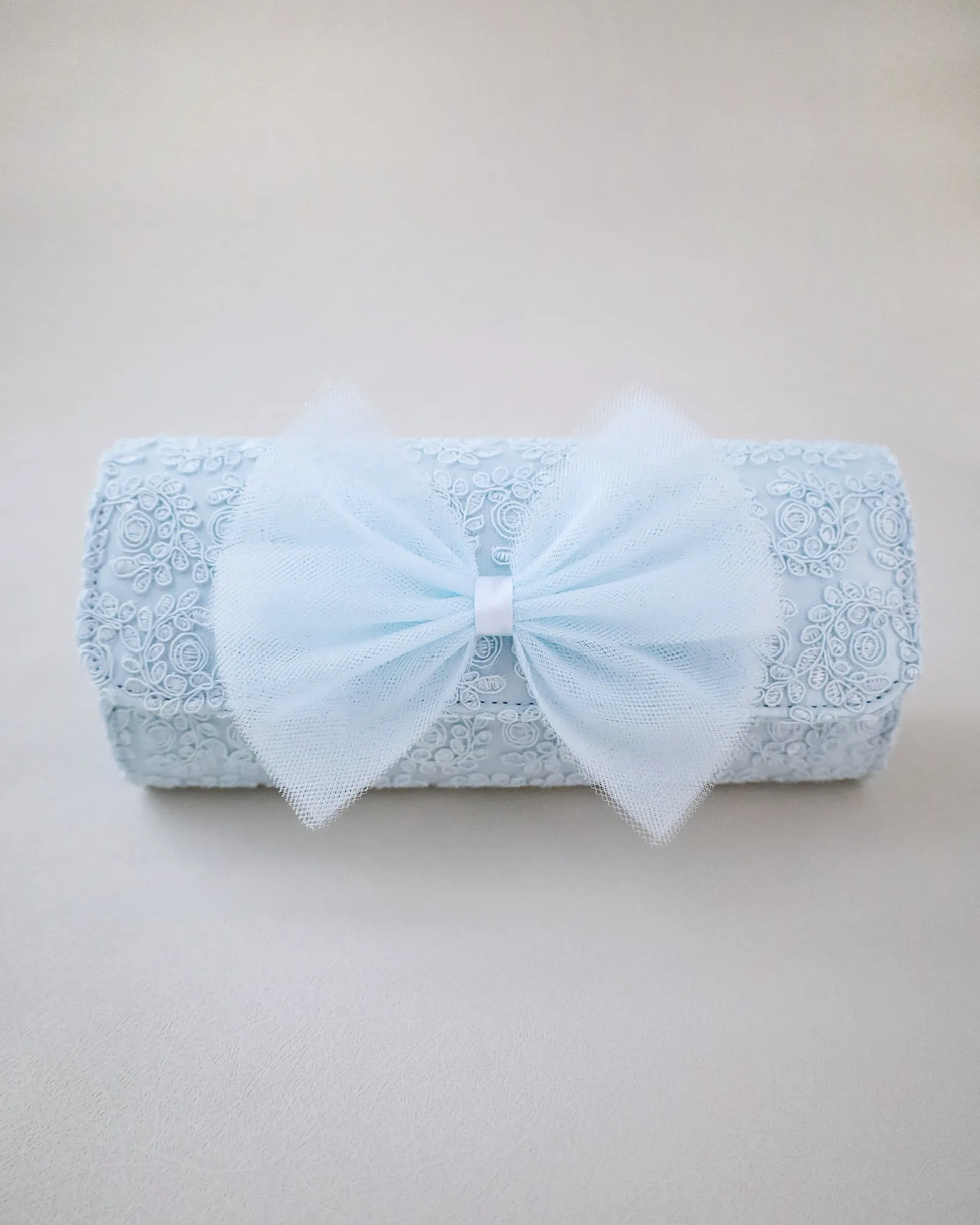 Crochet Wedding Clutch with Tulle Bow