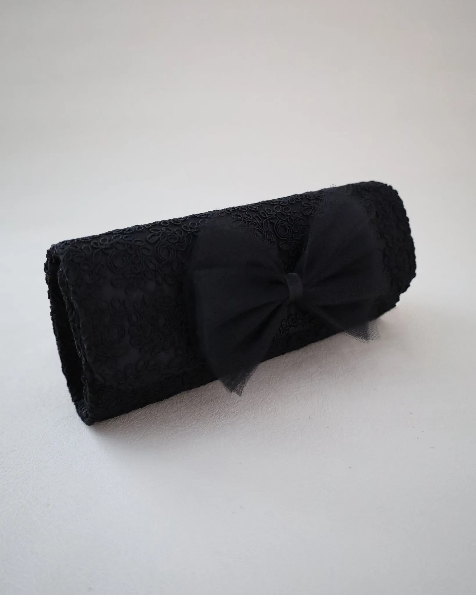 Crochet Wedding Clutch with Tulle Bow