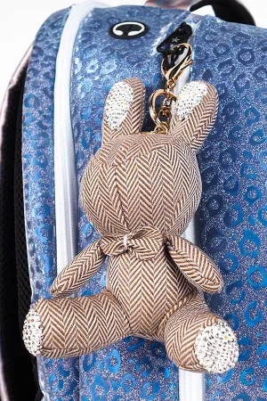 Crystal Rabbit Keychain in Brown