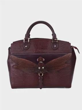 Dragonfly Brown Shoulder Bag