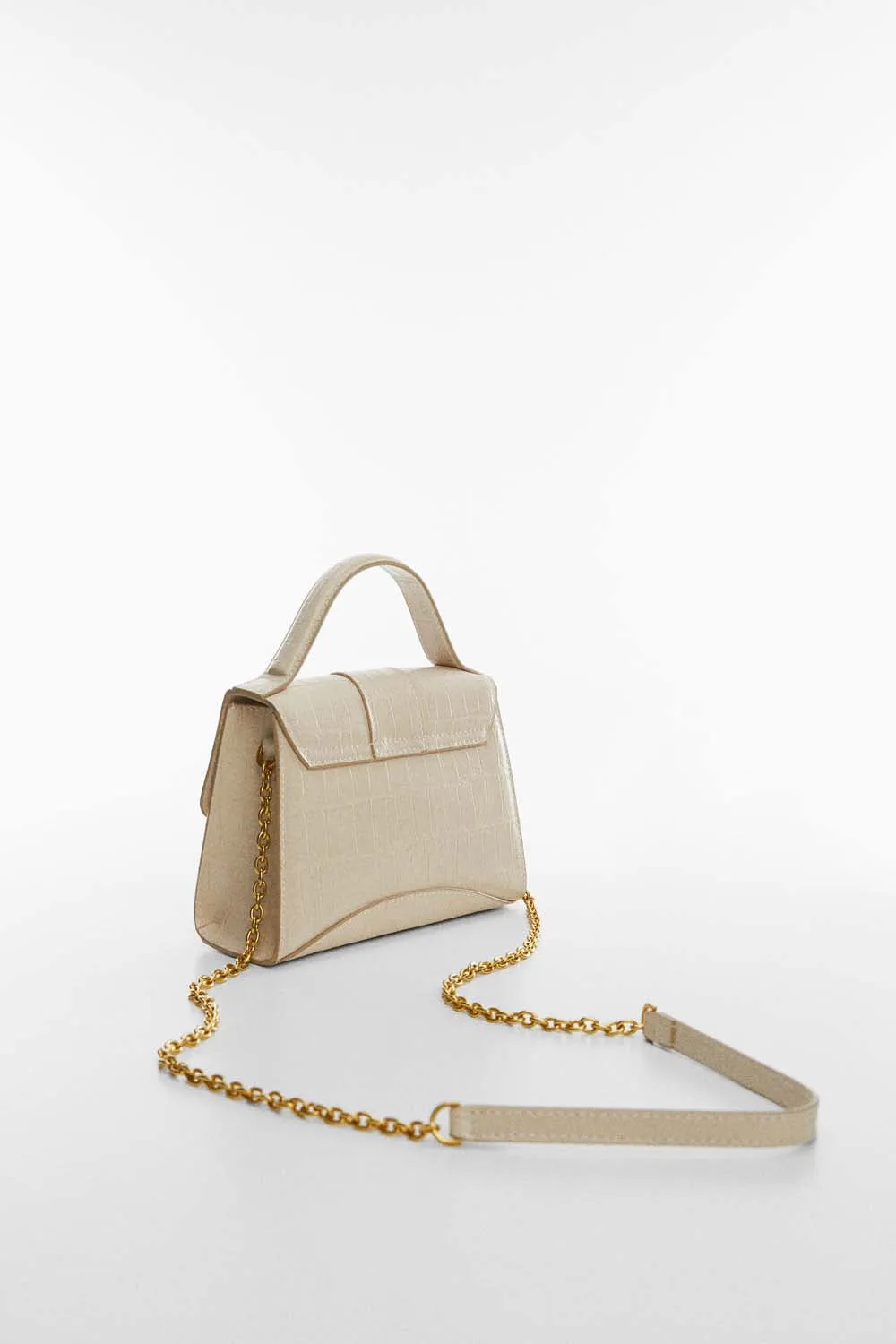 Envelope padlock coco leather effect bag