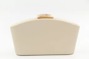 FABUCCI Nude clamshell clutch