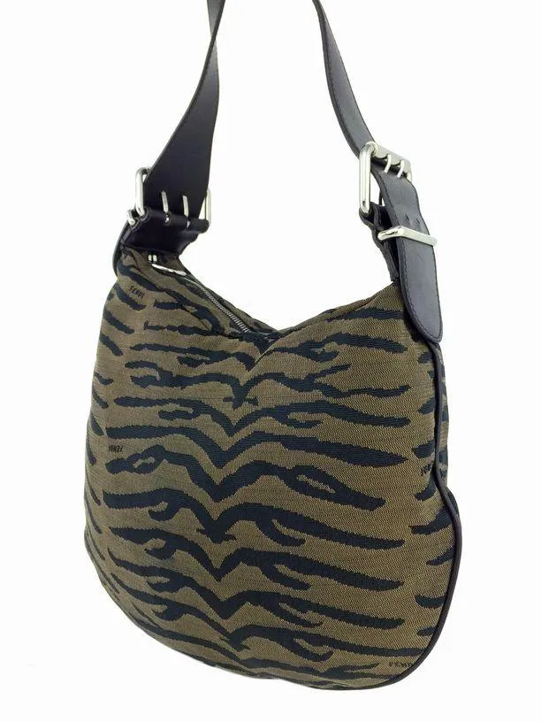 Fendi Medium Shoulder Bag - Animal Print Canvas