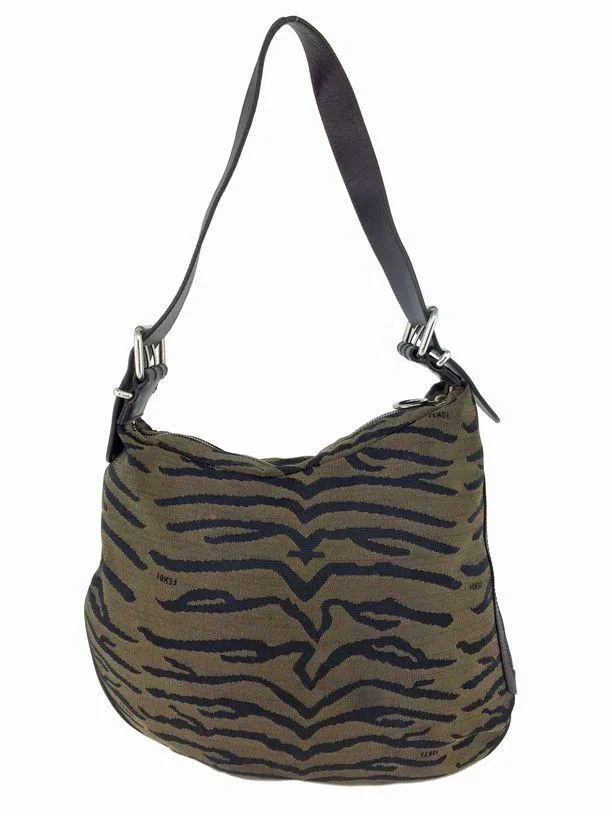 Fendi Medium Shoulder Bag - Animal Print Canvas