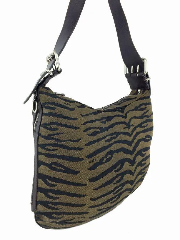 Fendi Medium Shoulder Bag - Animal Print Canvas