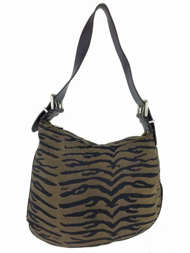 Fendi Medium Shoulder Bag - Animal Print Canvas