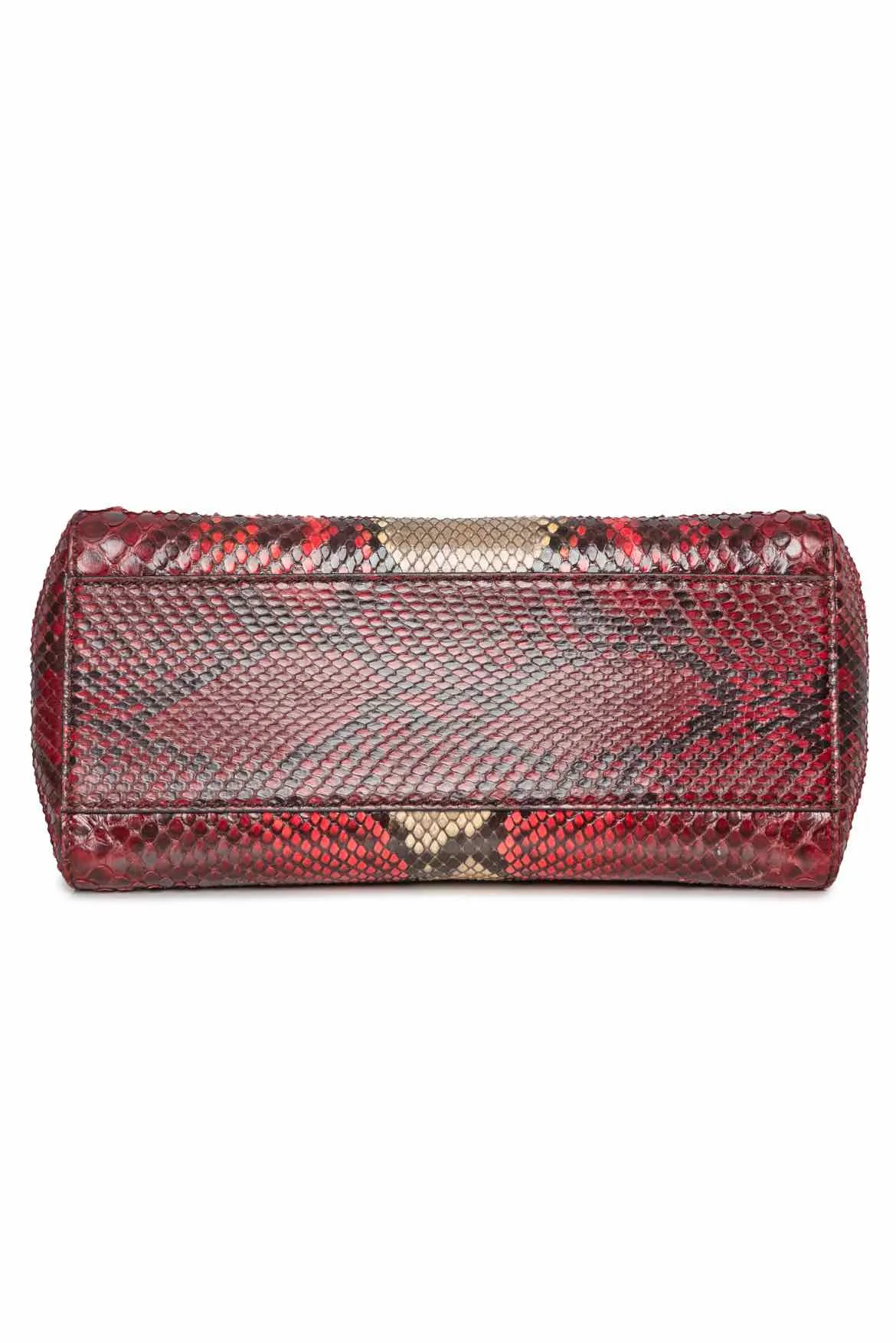 Fendi Mini Red Python Peekaboo Purse