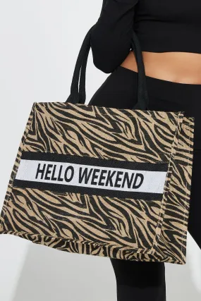 Finally It's The Weekend Tote Bag - Black/combo