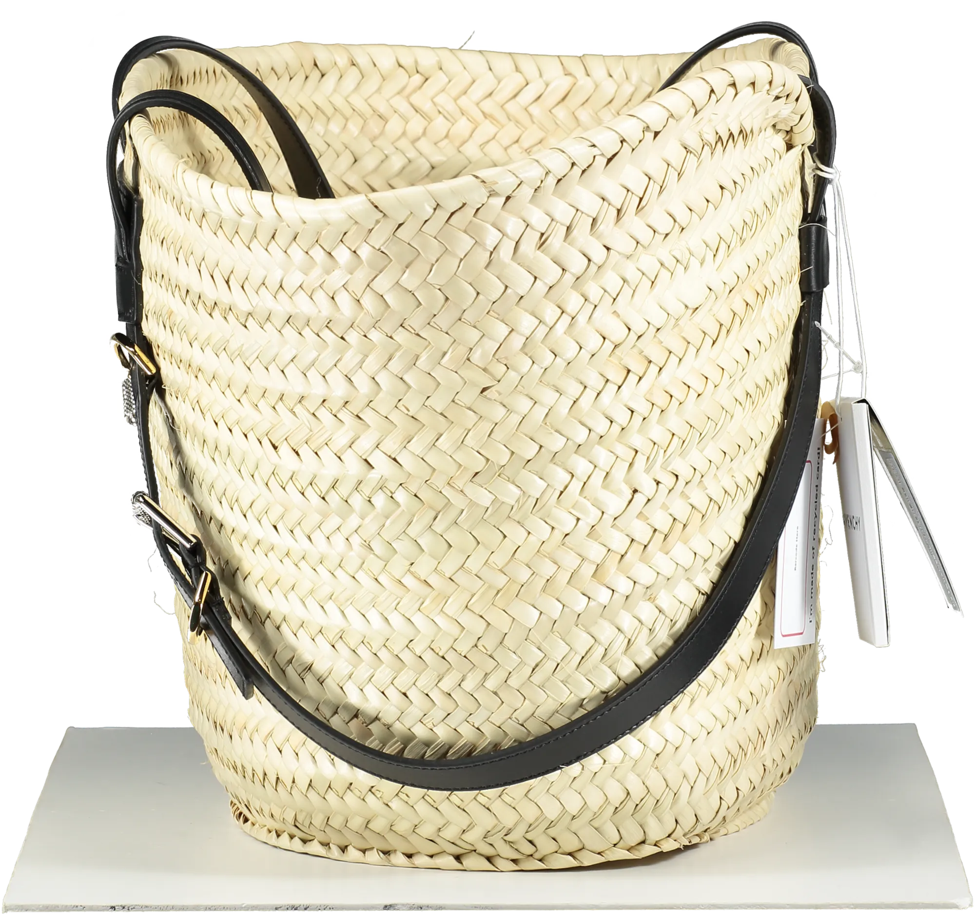 Givenchy Beige Voyou Medium Straw Tote Bag