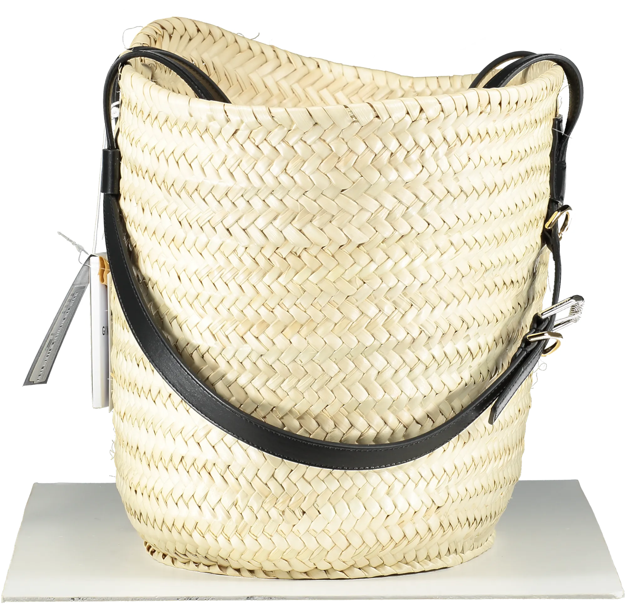 Givenchy Beige Voyou Medium Straw Tote Bag