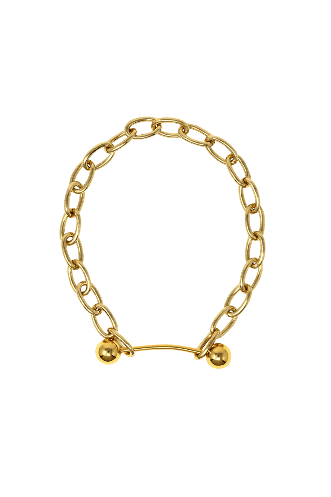 GOLD BOLD BARBELL PIERCING CHOKER