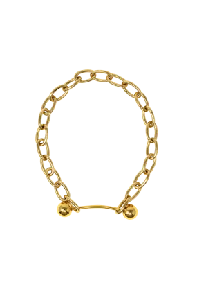 GOLD BOLD BARBELL PIERCING CHOKER