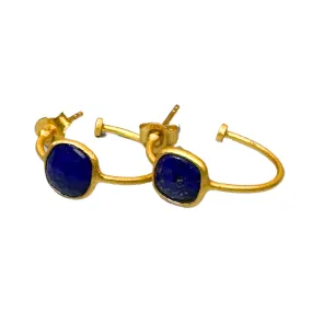 Lapis Lazuli Hoop Earrings