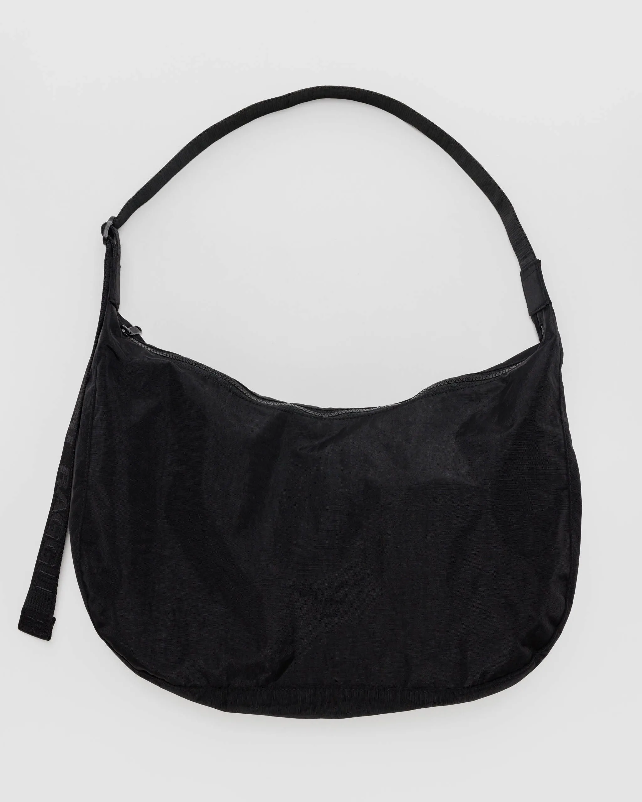 Large Nylon Crescent Bag - Black