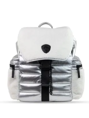 Large Shearling Puffy Backpack