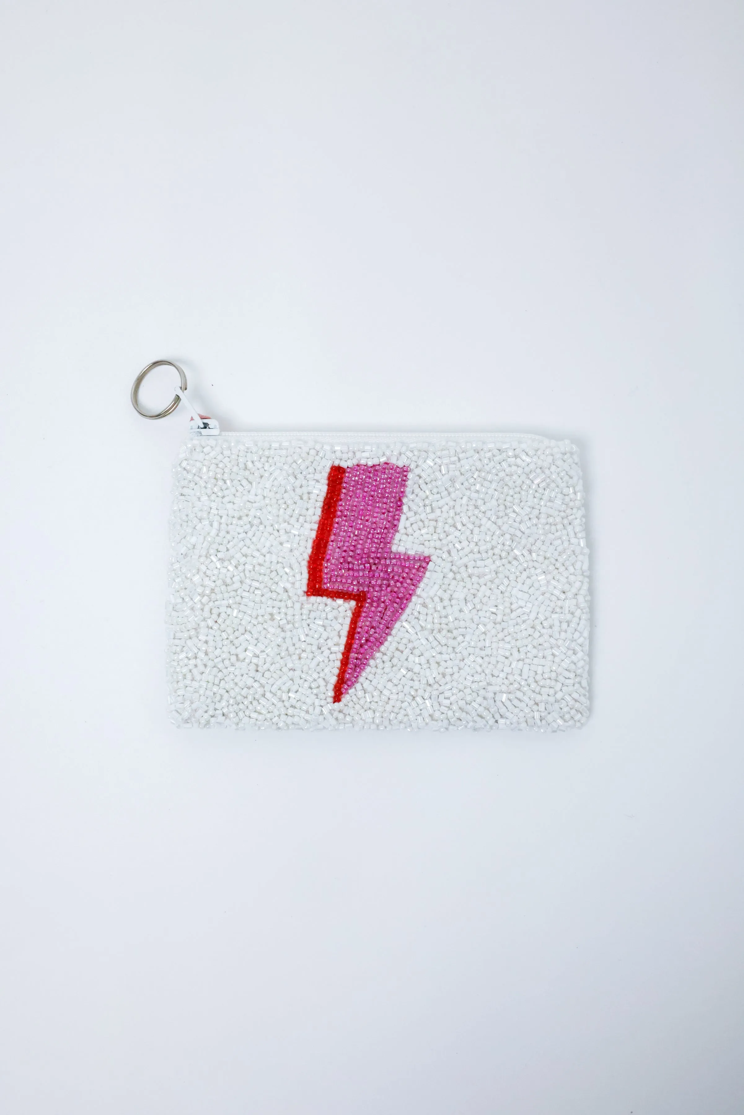 Lightning Bolt Beaded Coin Purse