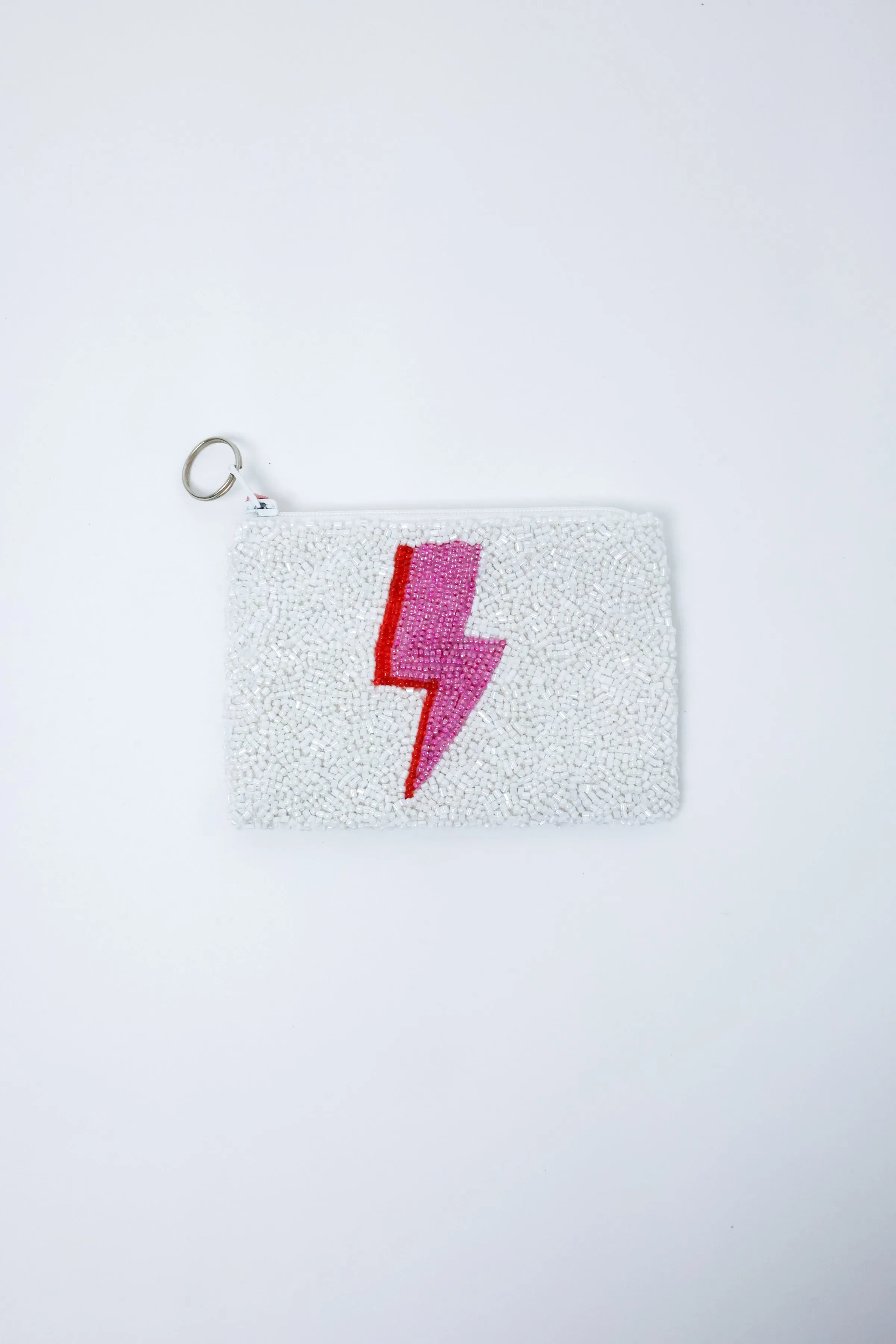 Lightning Bolt Beaded Coin Purse