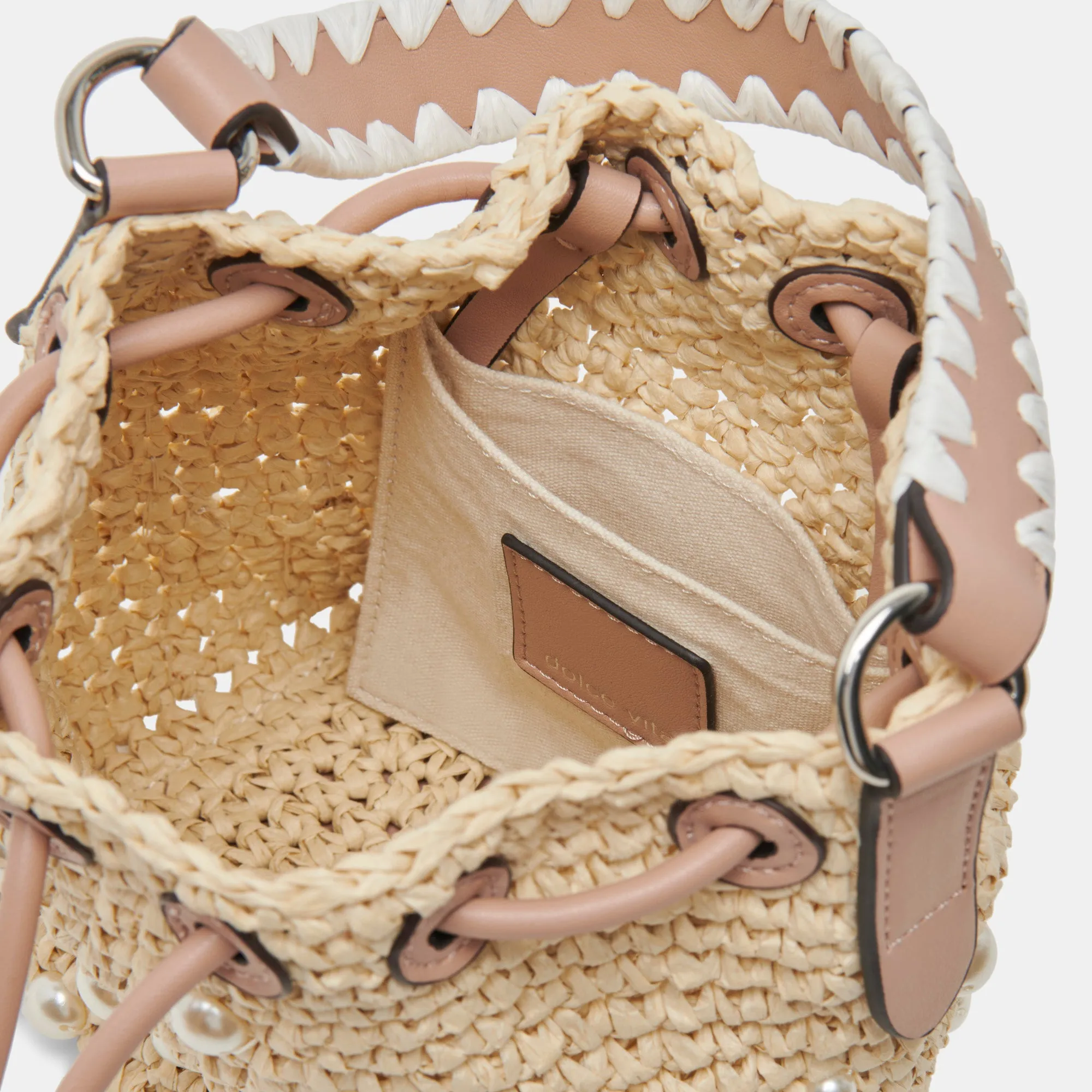 LOLLY HANDBAG NATURAL PEARL RAFFIA