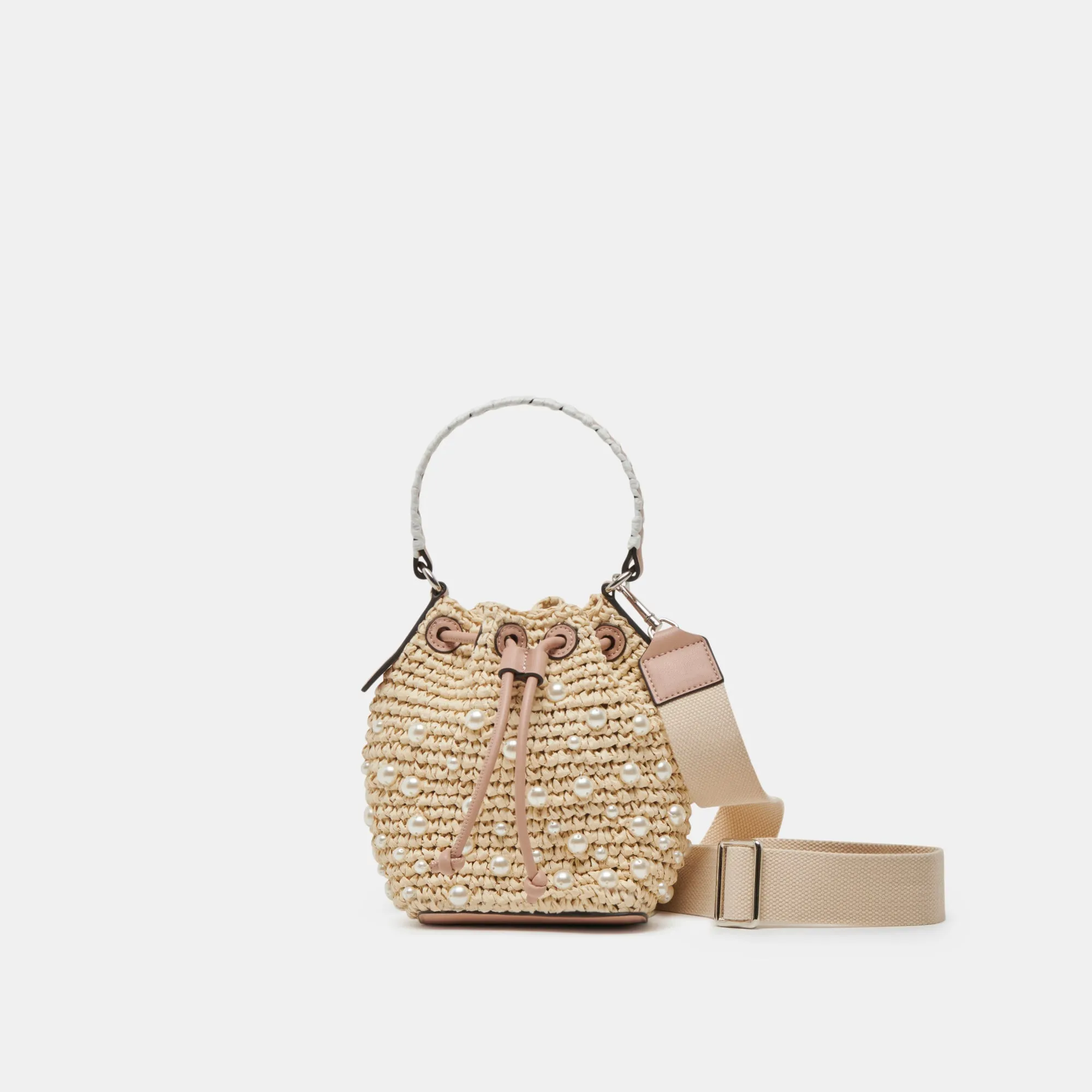 LOLLY HANDBAG NATURAL PEARL RAFFIA