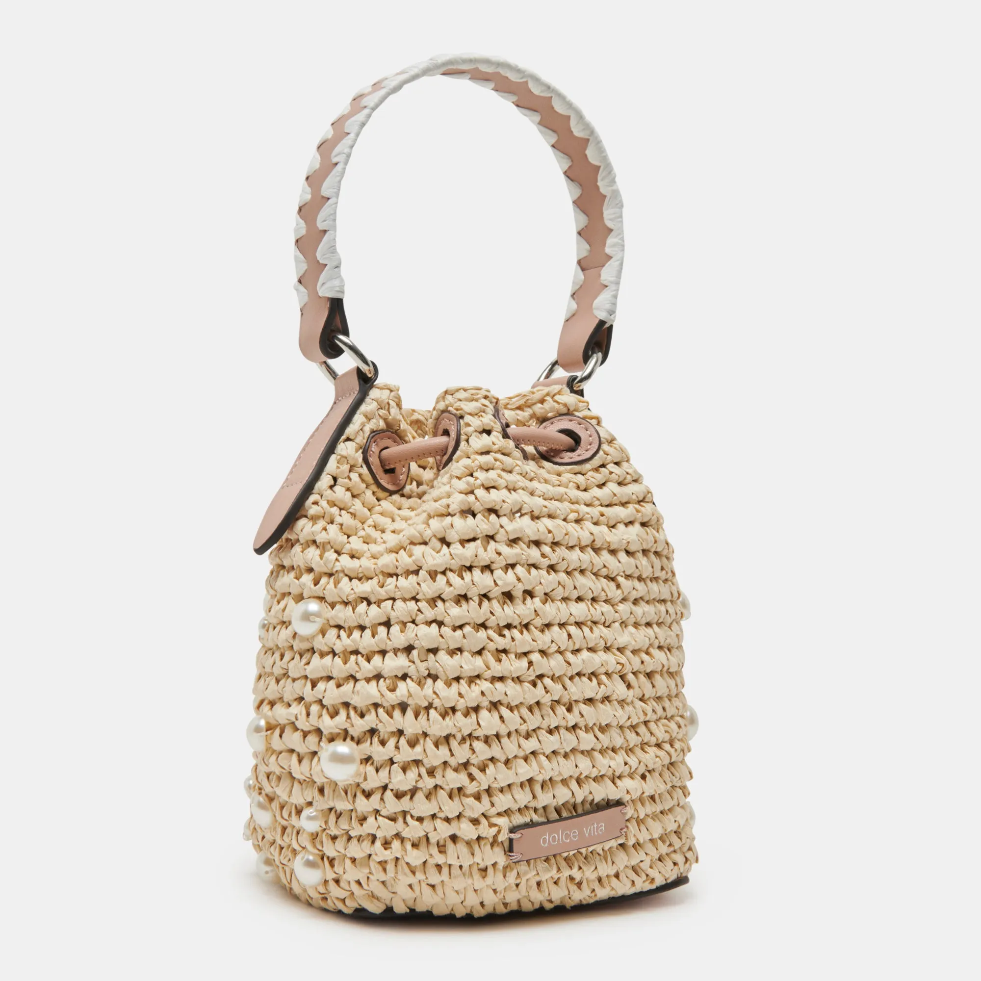 LOLLY HANDBAG NATURAL PEARL RAFFIA