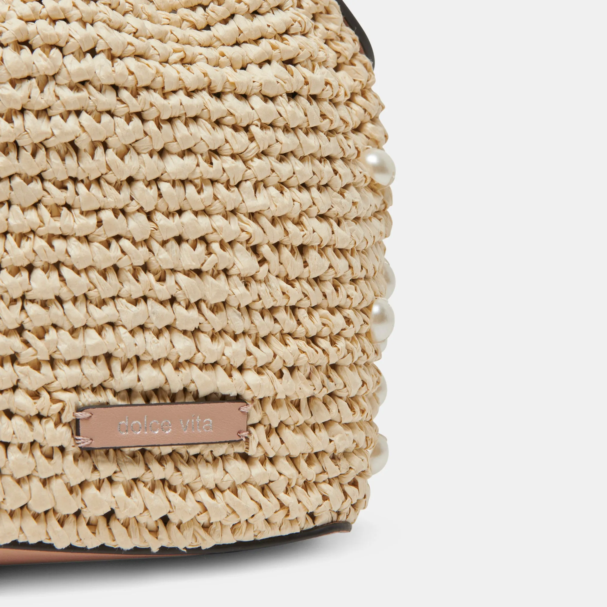 LOLLY HANDBAG NATURAL PEARL RAFFIA