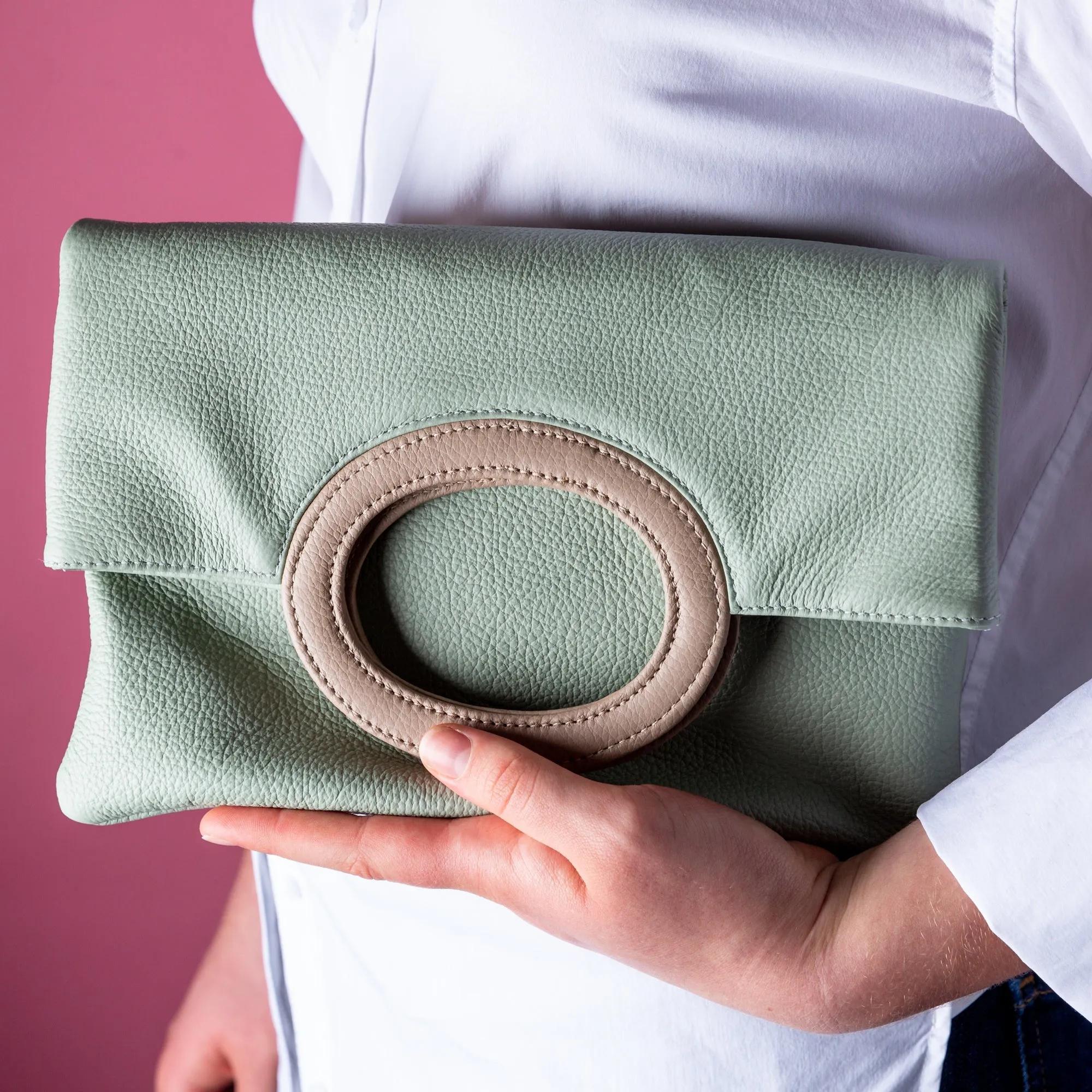 Stylish Mint Three-Way Clutch for Fashionable Customers