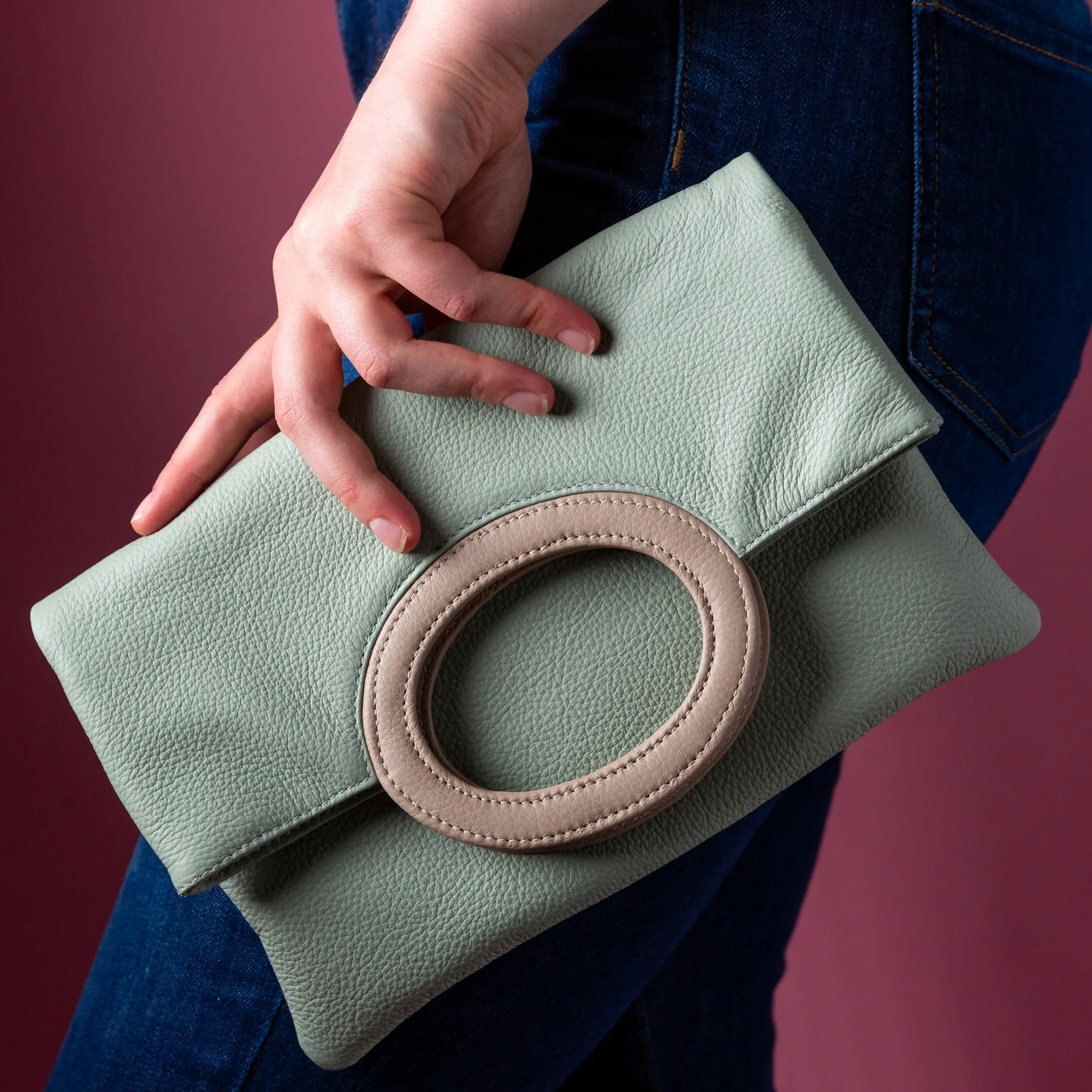 Stylish Mint Three-Way Clutch for Fashionable Customers